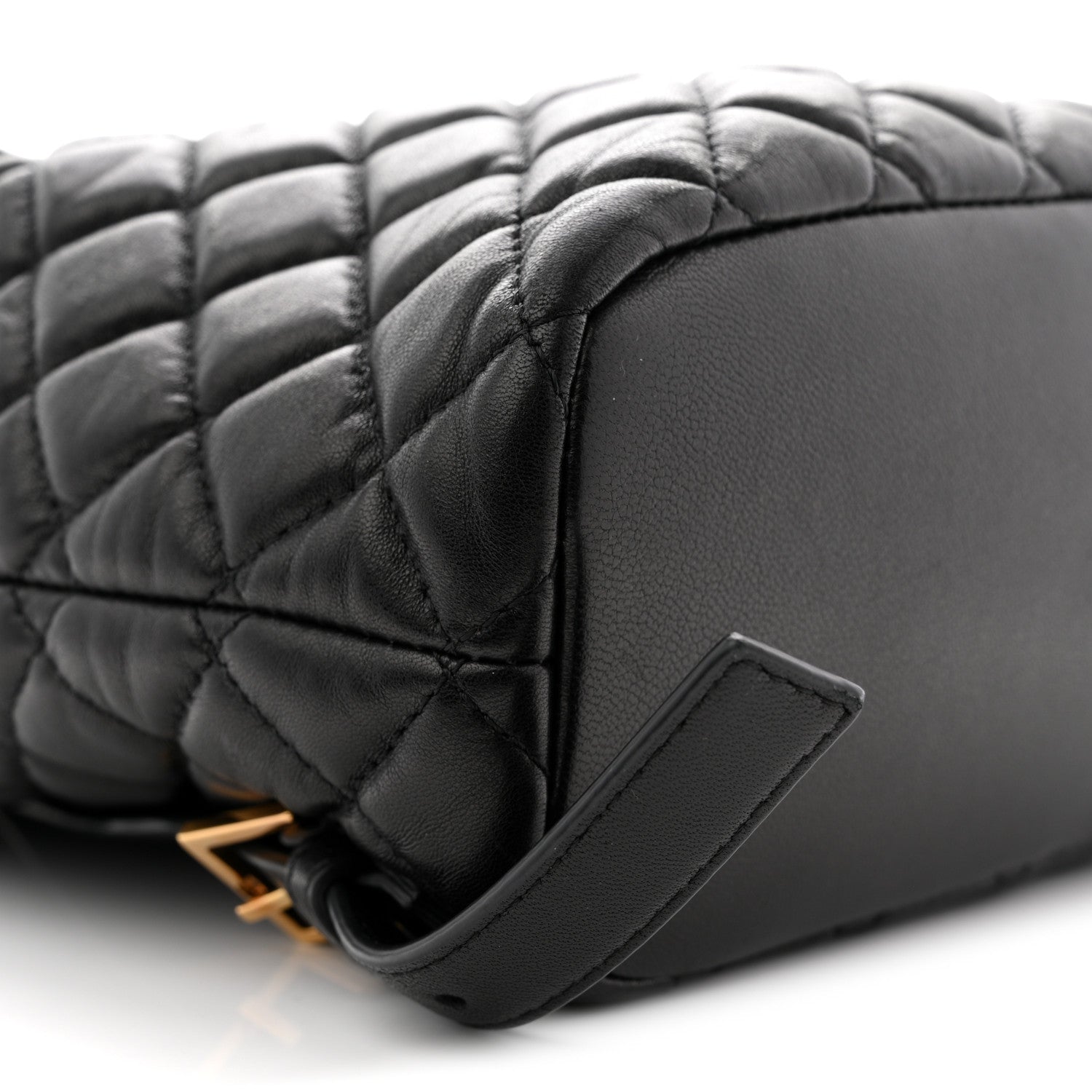 Calfskin Quilted Medusa Backpack Black
