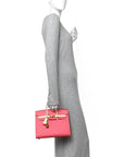 Epsom Horseshoe Birkin Sellier 25 Rose Azalee Nata