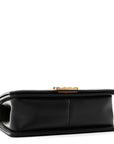 Lambskin Quilted Medium Boy Flap Black