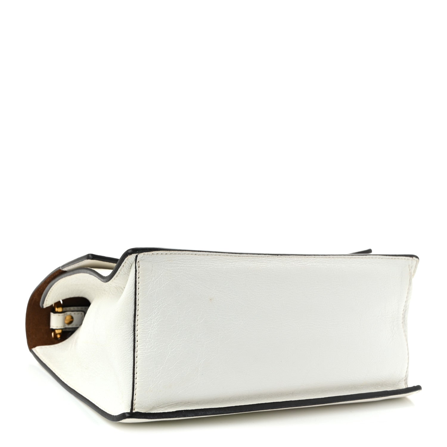 Agnello Old Shine F is FNDI Kan U Shoulder Bag White