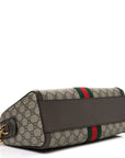 GG Supreme Monogram Web Medium Ophidia Boston Brown