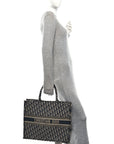 Oblique Large Book Tote Blue Multicolor