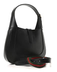 Calfskin Small Jackie Shoulder Bag Black