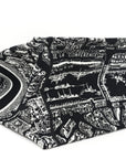 Canvas Embroidered Large Plan De Paris Book Tote Black White