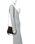 Shearling Vitello Dolce F is FNDI Macro FF 1974 Mini Mon Tresor Bucket Bag Tobacco Black
