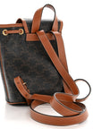 Triomphe Canvas Calfskin Mini Folco Backpack Tan