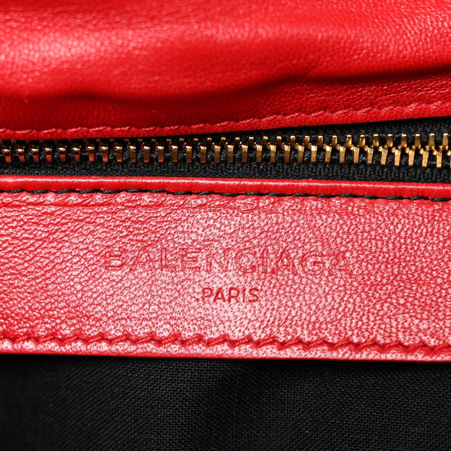 Chevre Gold Metallic Edge Hardware Envelope Clutch Rouge Grenade