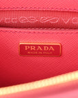 Saffiano Lux Micro Galleria Double Zip Tote Peonia