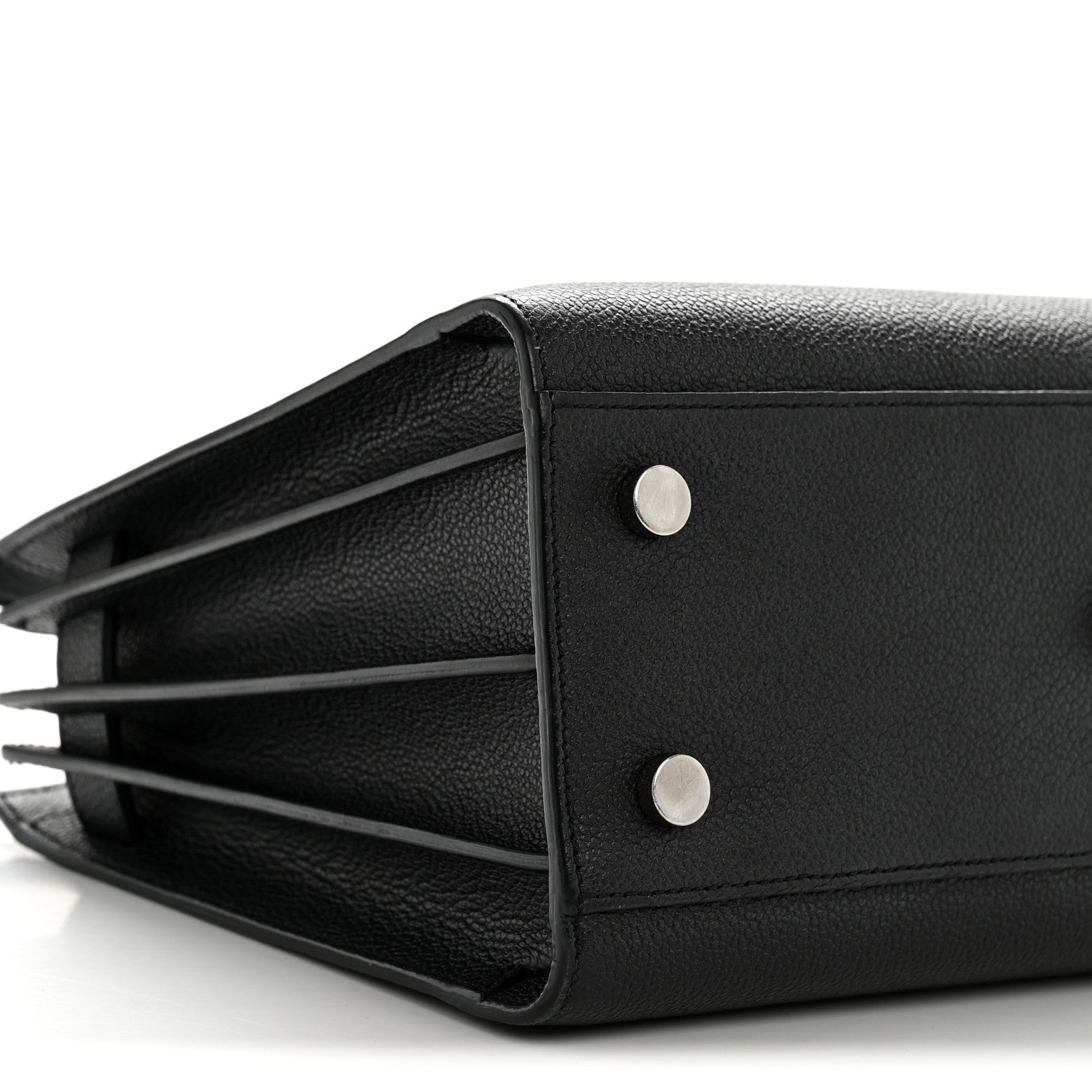 Grained Calfskin Baby Sac De Jour Black