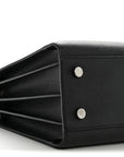 Grained Calfskin Baby Sac De Jour Black