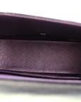 Iridescent Lambskin Quilted Mini Square Flap Dark Purple