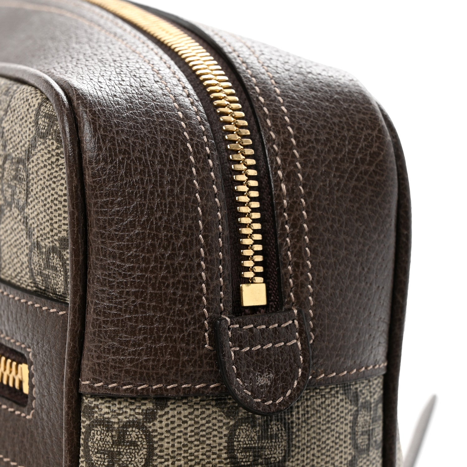 GG Supreme Monogram Web Small Ophidia Shoulder Bag Brown