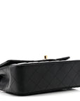Lambskin Quilted Mini Rectangular Flap Black