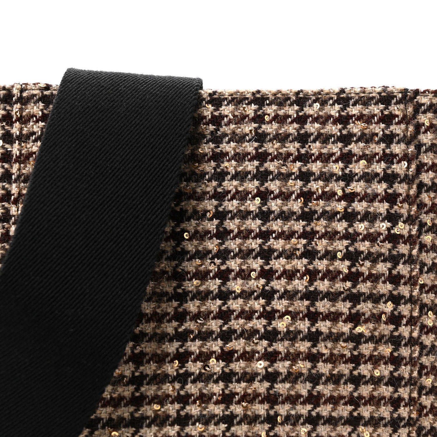 Tweed Small Sangle Bucket Bag Beige