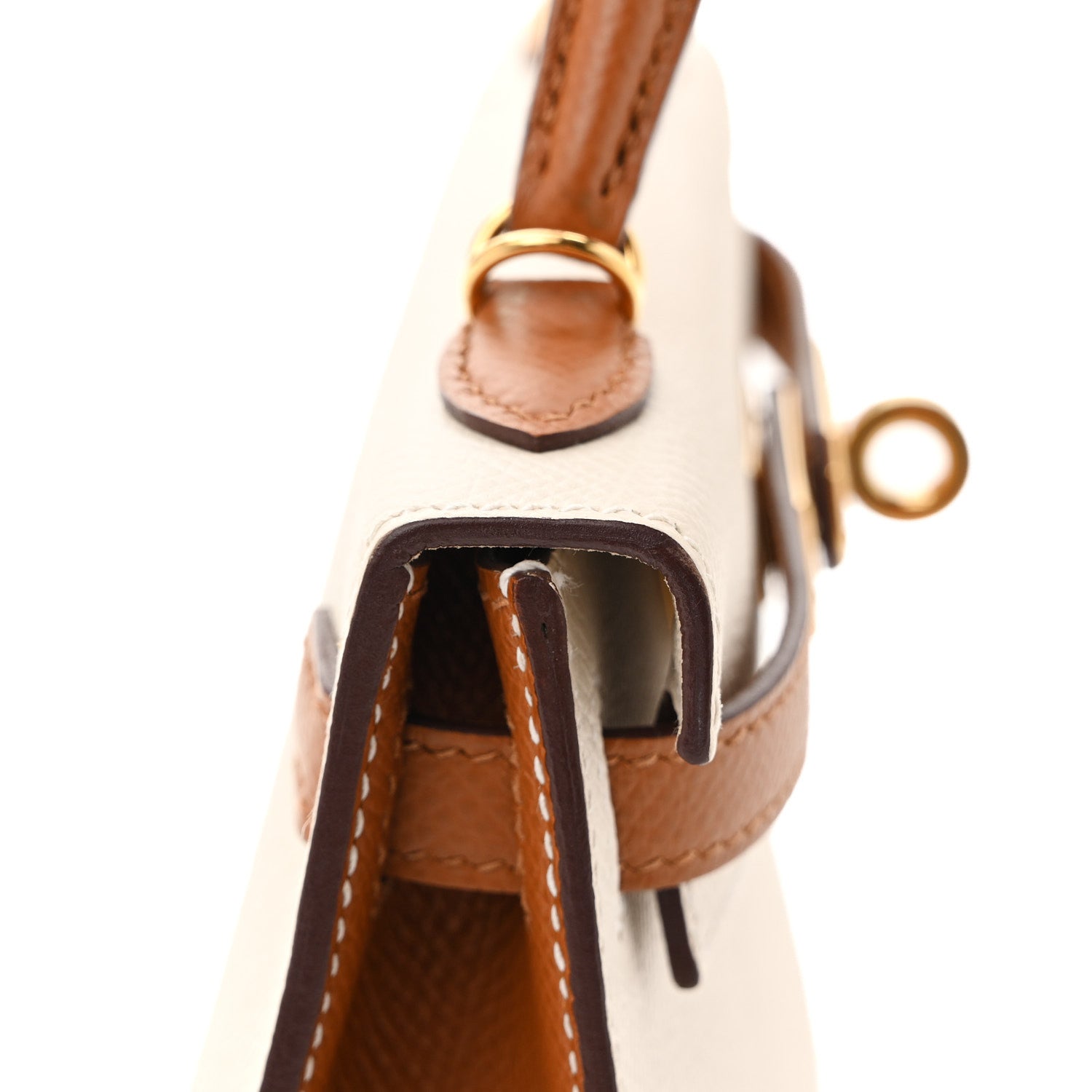 Epsom Horseshoe Mini Kelly Sellier 20 Craie Gold