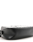 Calfskin Matelasse Monochrome Small GG Marmont Chain Shoulder Bag Black