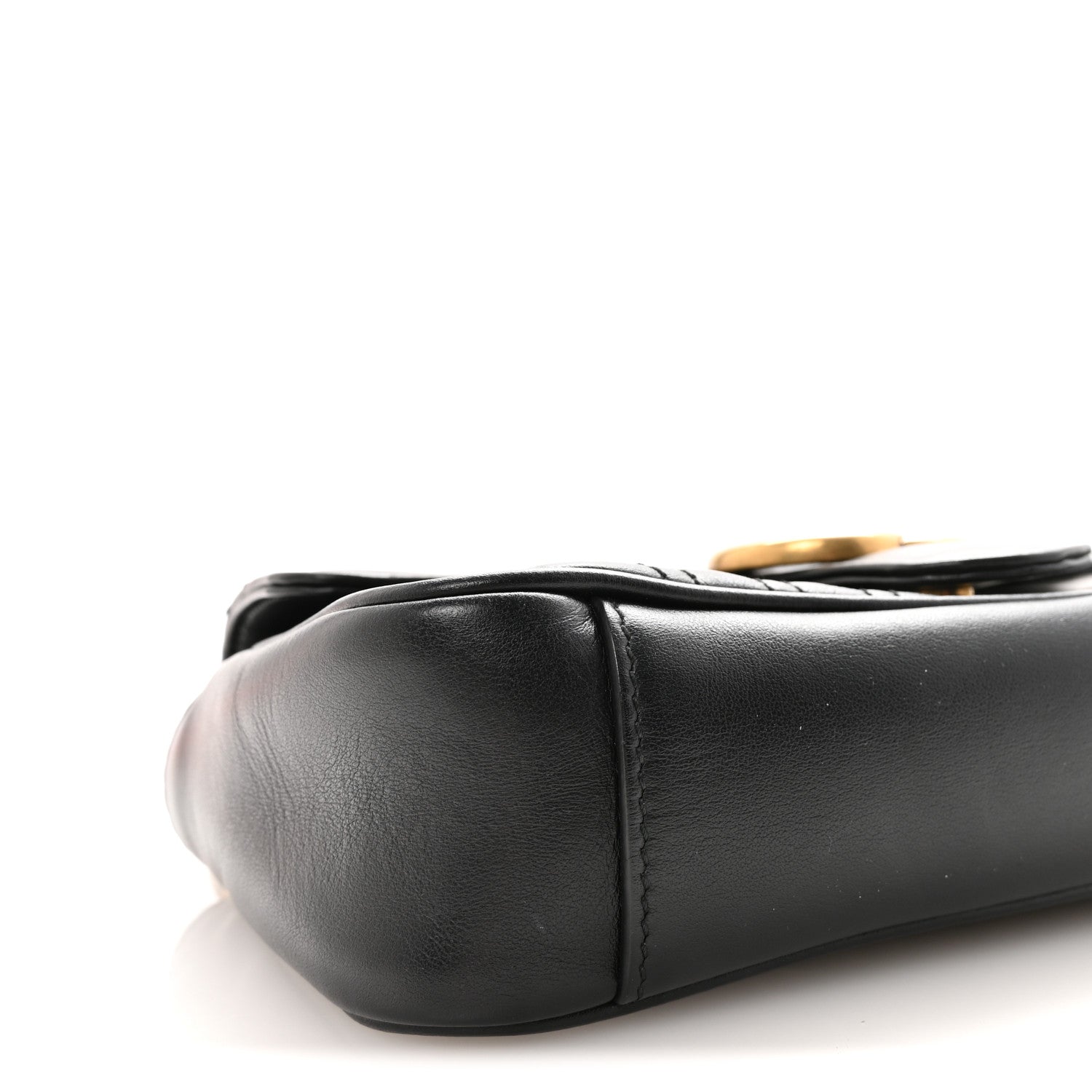 Calfskin Matelasse Mini GG Marmont Shoulder Bag Black