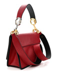 Vitello Century F is FNDI Bi-Color FF 1974 Embossed Kan I Shoulder Bag Fragola Maya Black