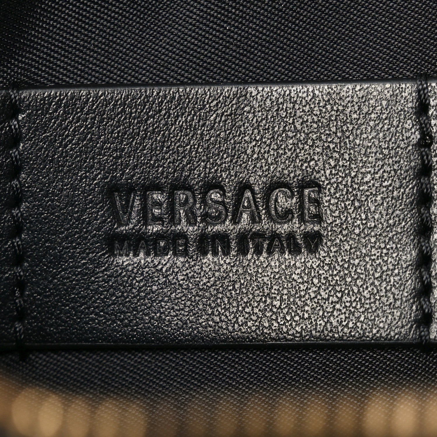 Nappa La Medusa Studded Zip Pouch Card Holder Black