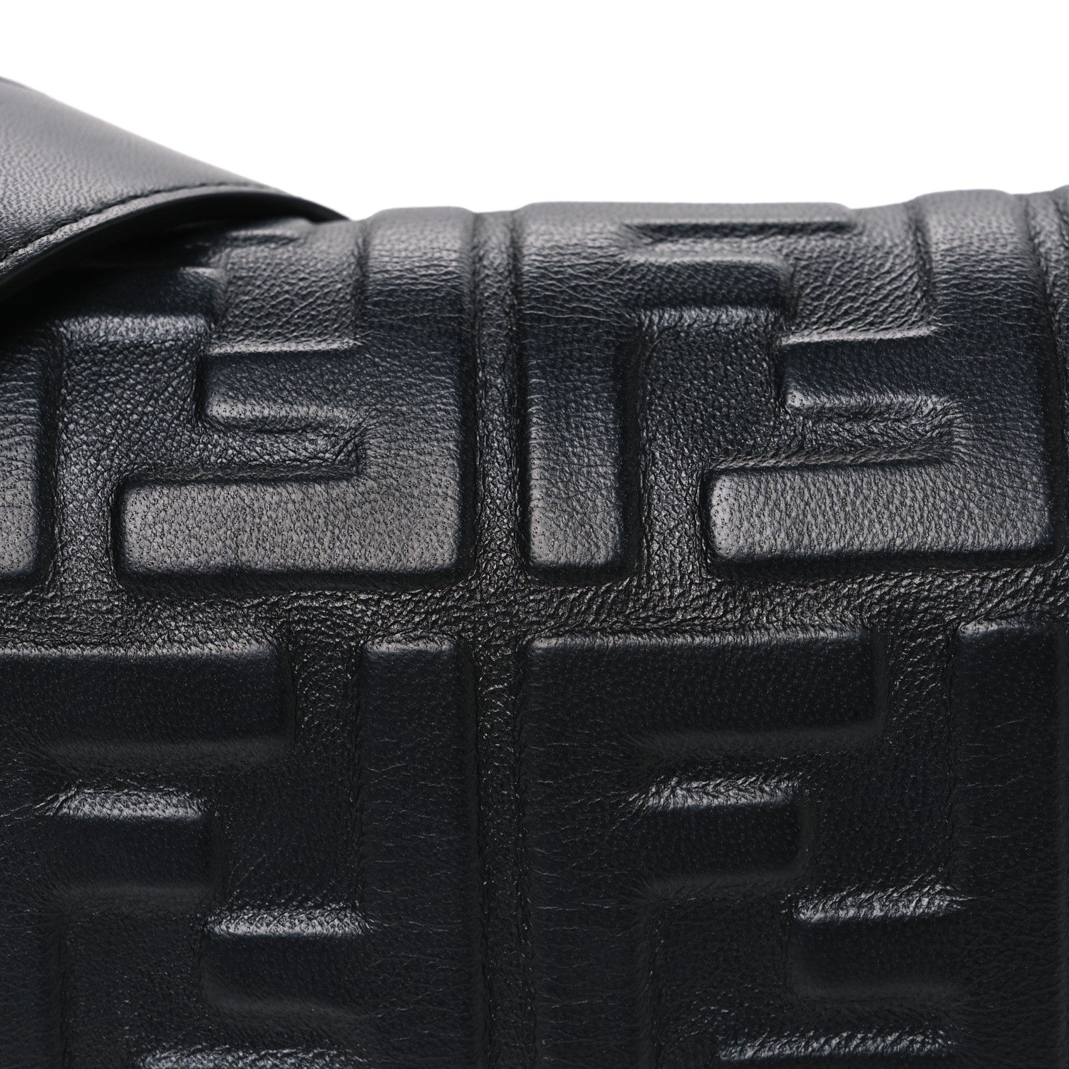 Nappa FF 1974 Embossed Baguette Black
