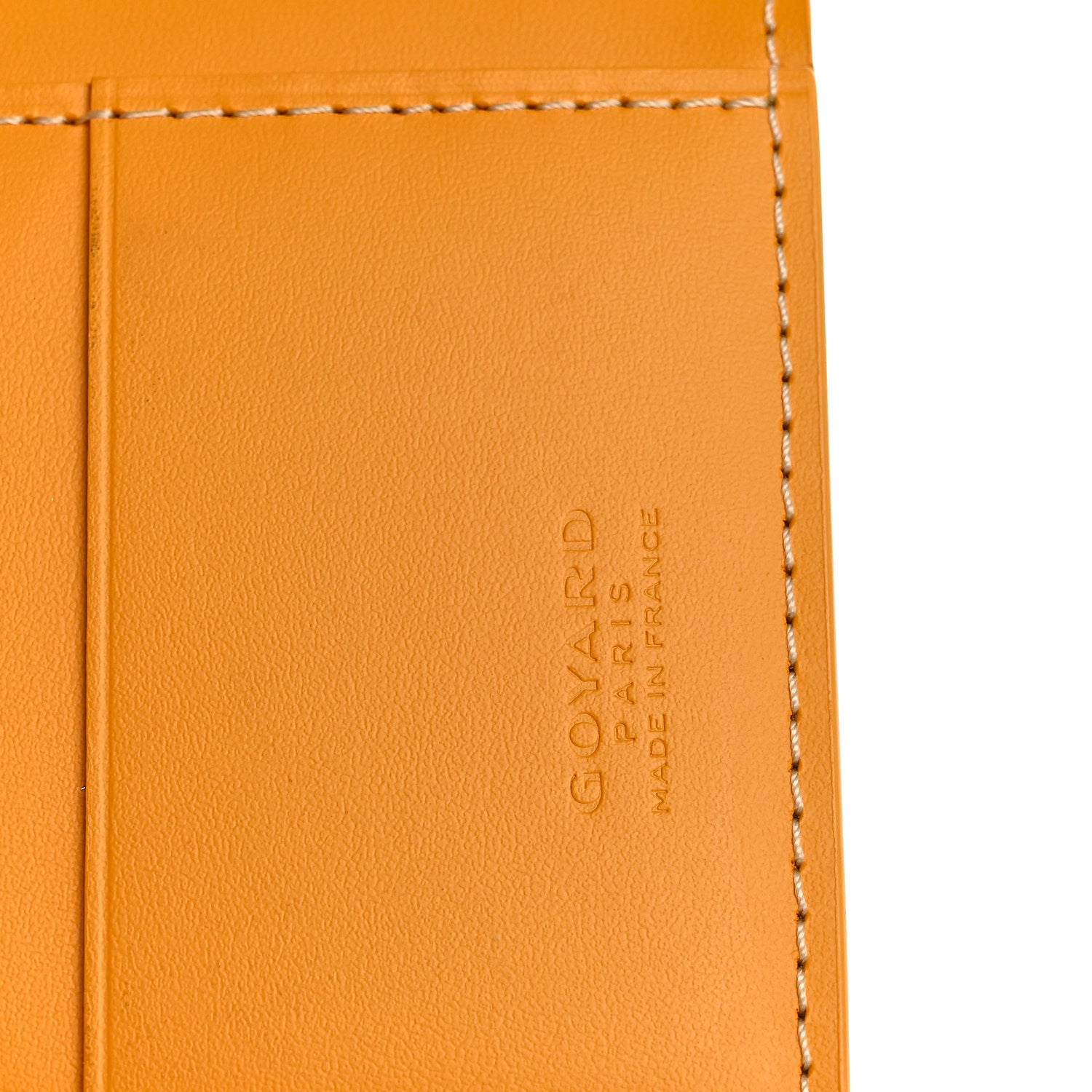 Goyardine Grenelle Passport Wallet Yellow