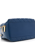 Lambskin Quilted Medium Trendy CC Bowling Bag Blue
