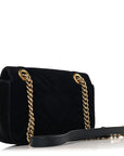 Velvet Matelasse Mini GG Marmont Shoulder Bag Black