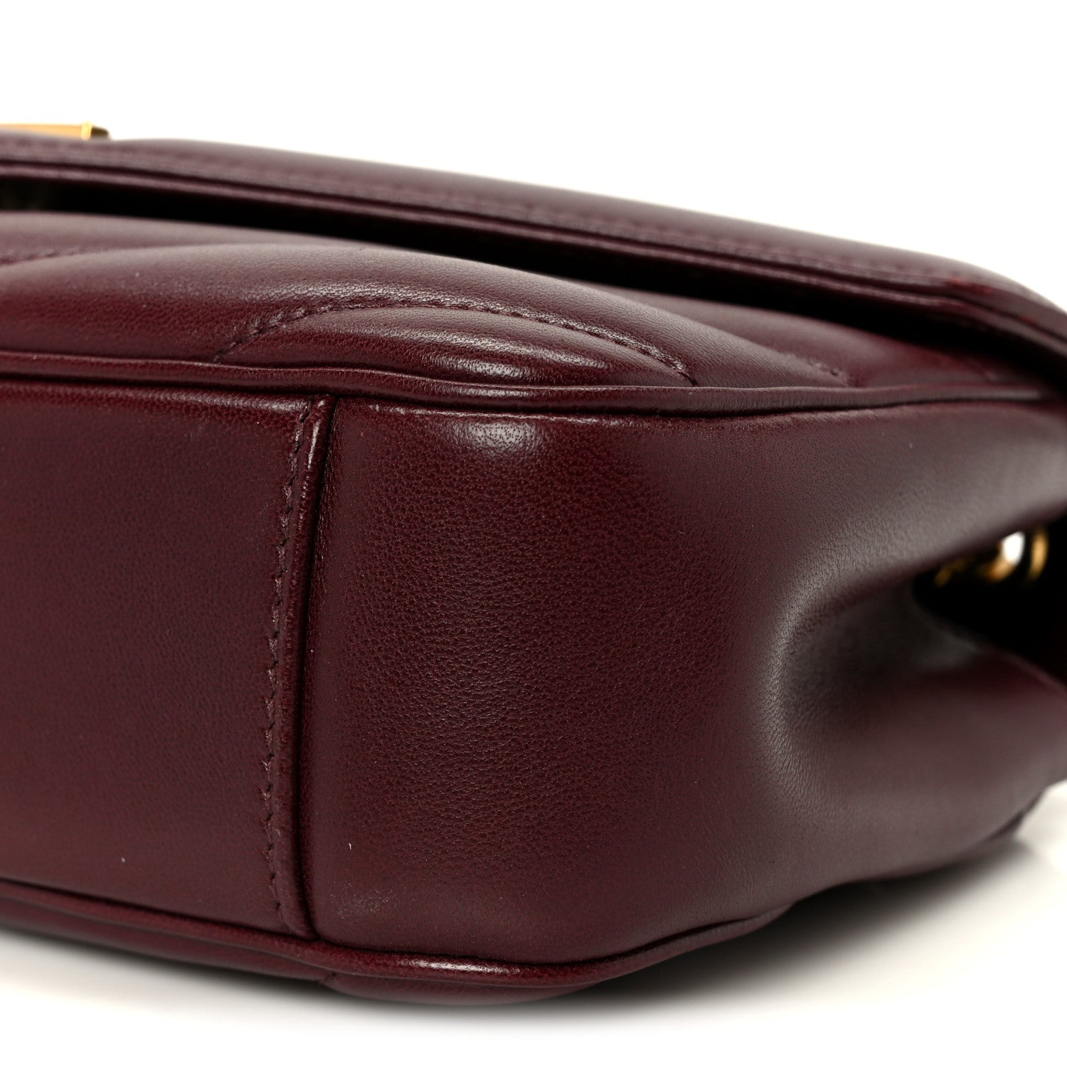 Lambskin Chevron Quilted Small LouLou Rouge Cabernet