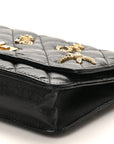 Aged Calfskin Lucky Charms 2.55 Reissue Wallet on Chain WOC Black