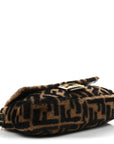 Shearling Vitello Dolce Macro FF 1974 Baguette Tobacco Black