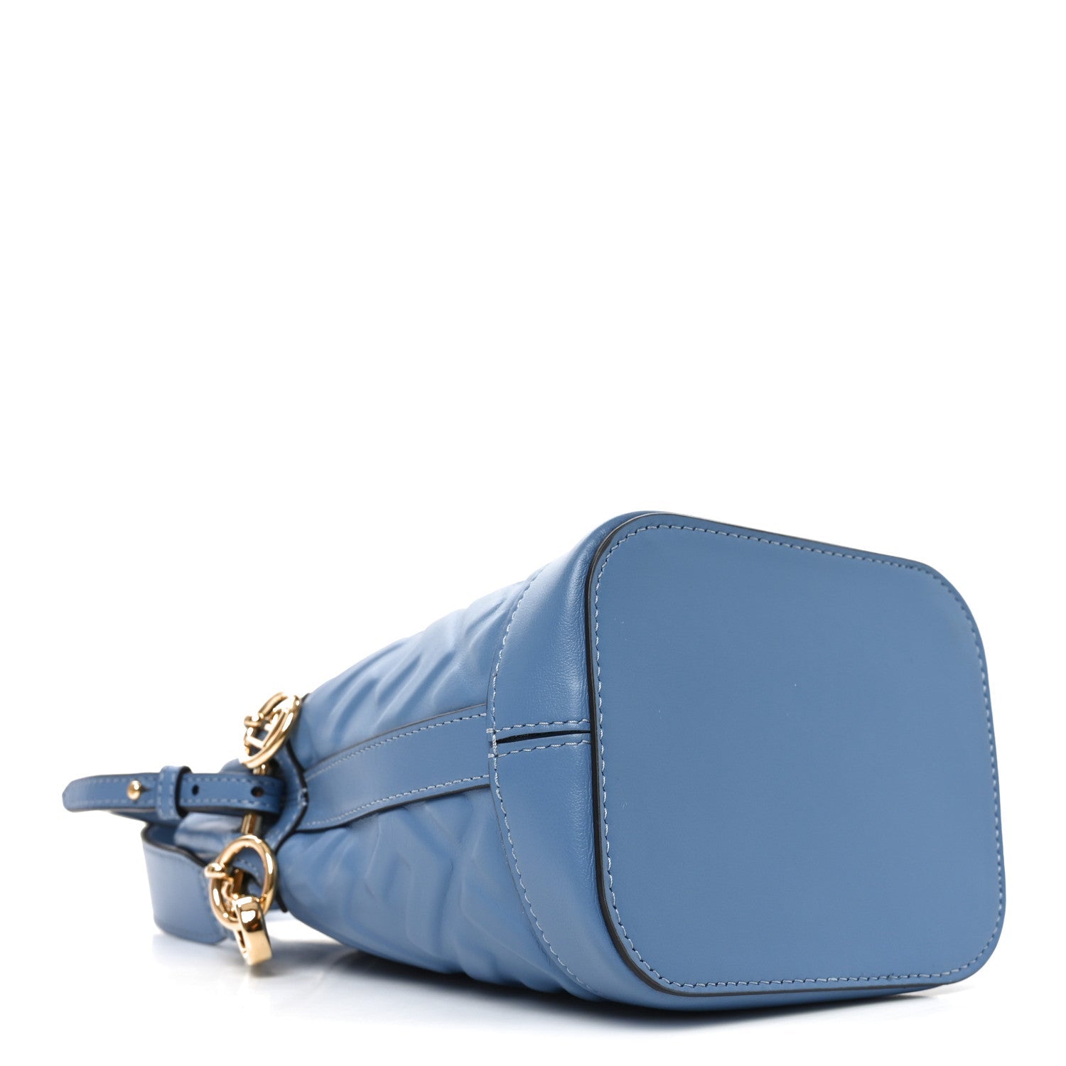 Vitello Liberty F is FNDI FF 1974 Embossed Mini Mon Tresor Bucket Bag Nebula