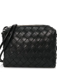 Nappa Intrecciato Mini Loop Camera Bag Black