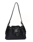Metallic Caviar Quilted Mini CHNL 25 Handbag Dark Blue