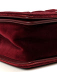 Velvet Tweed Quilted Medium Boy Flap Burgundy