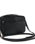 Calfskin Matelasse Monogram Monochrome Lou Camera Bag Black