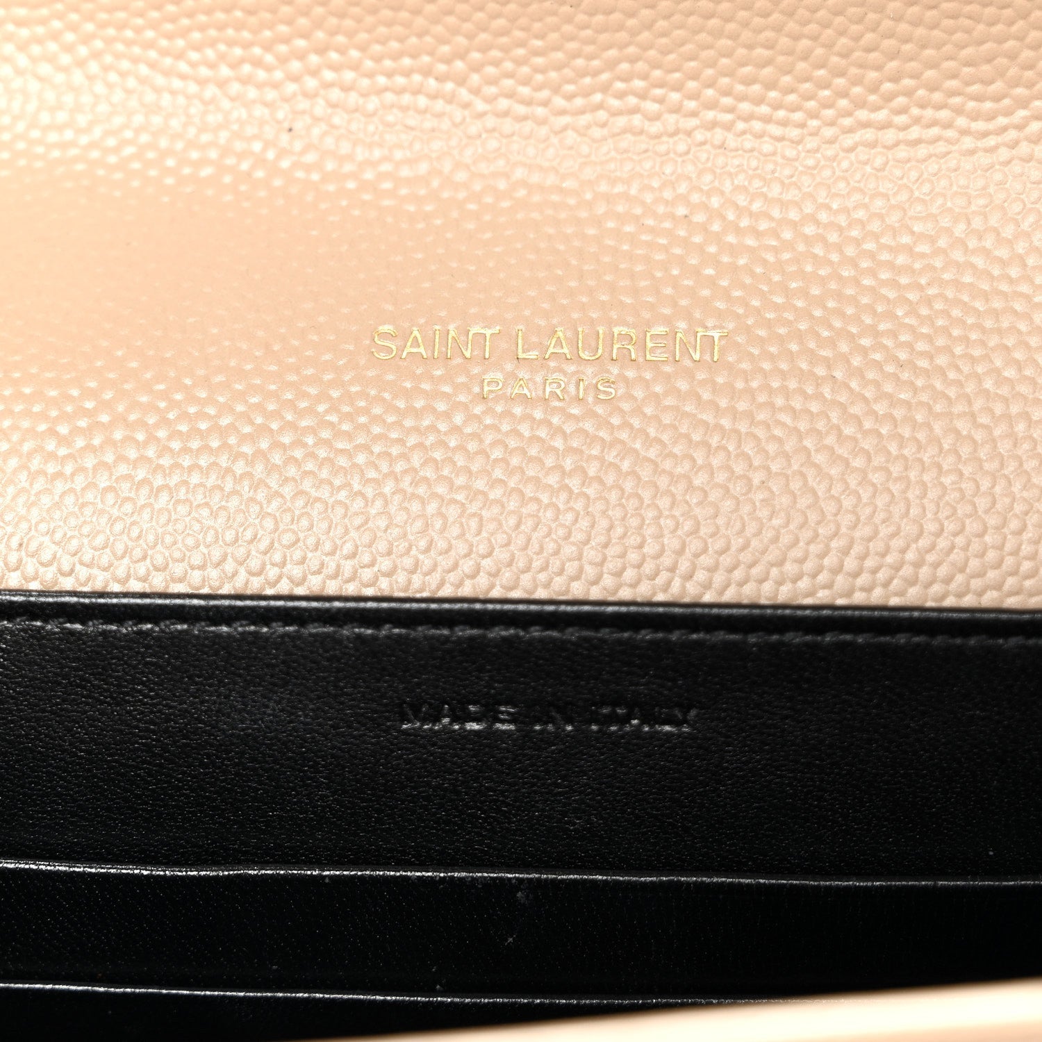 Grain De Poudre Monogram Cassandra Chain Wallet Dark Beige