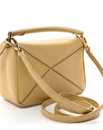 Calfskin Mini Puzzle Bag Dark Butter