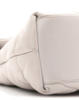 Lambskin Quilted Medium Loulou Puffer Monogram Chain Satchel Granite