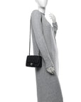 Caviar Quilted Mini Square Flap Black