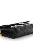Aged Calfskin Quilted 2.55 Reissue Flap Belt Bag Clutch Black