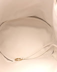 Calfskin Intrecciato Small Castello Bucket Bag White