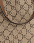 GG Supreme Monogram Medium Nice Top Handle Dome Bag Brown