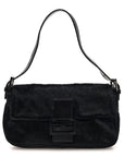 Calf Hair Baguette Black