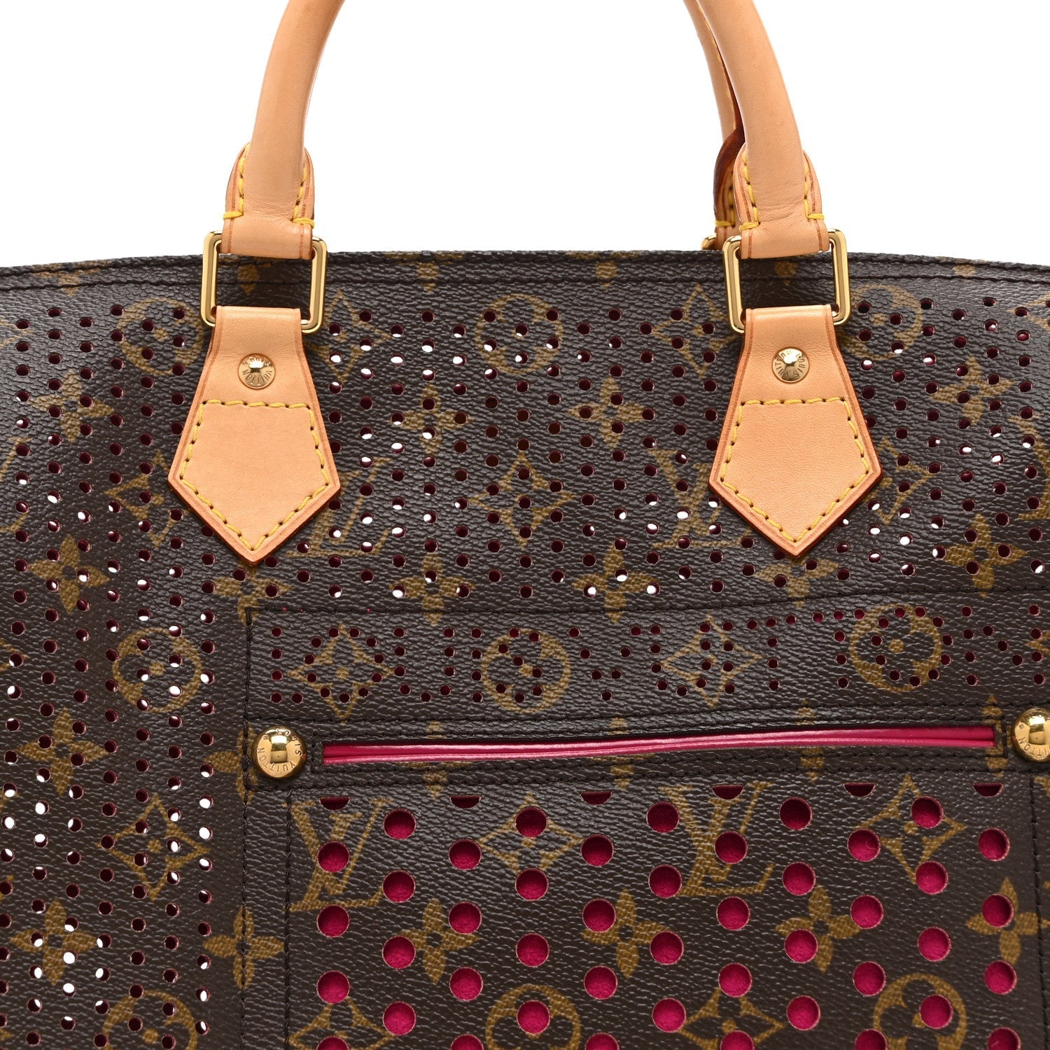 Monogram Perforated Speedy 30 Fuchsia