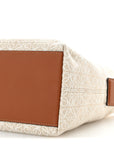 Jacquard Anagram Calfskin Small Cubi Bag Ecru Tan