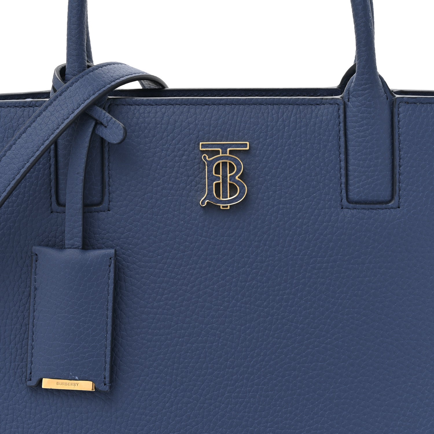 Grained Calfskin Small Frances Tote Navy