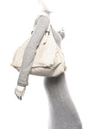 Nappa Intrecciato Canvas Fringe Maltinto Tote White