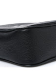 Pebbled Calfskin Small Soho Disco Bag Black