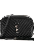 Calfskin Matelasse Monogram Lou Camera Bag Black