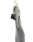 Calfskin Matelasse Small GG Marmont Shoulder Bag Black
